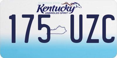 KY license plate 175UZC