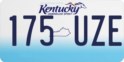 KY license plate 175UZE