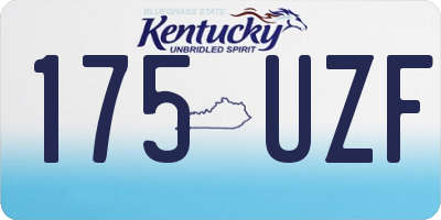 KY license plate 175UZF