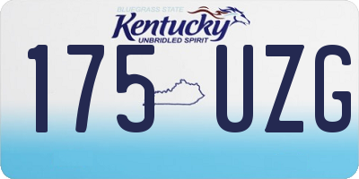 KY license plate 175UZG