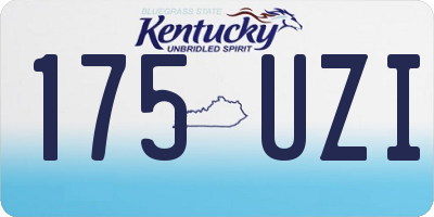 KY license plate 175UZI