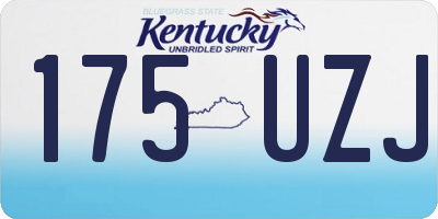 KY license plate 175UZJ