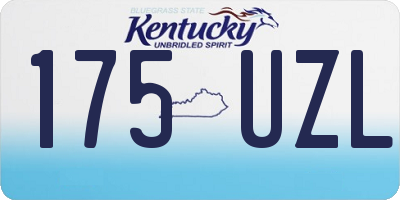 KY license plate 175UZL