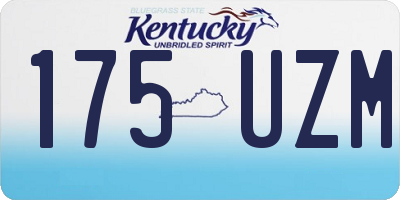 KY license plate 175UZM