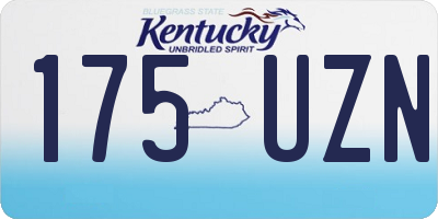 KY license plate 175UZN