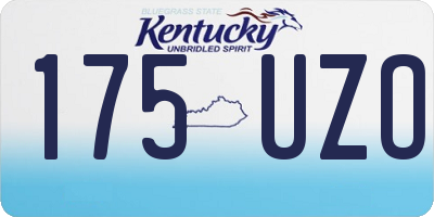 KY license plate 175UZO