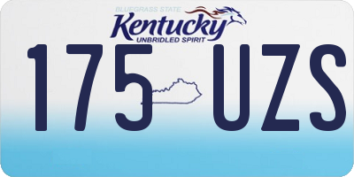 KY license plate 175UZS