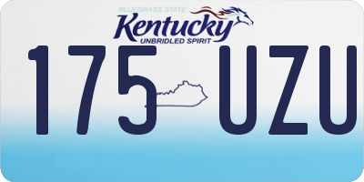 KY license plate 175UZU