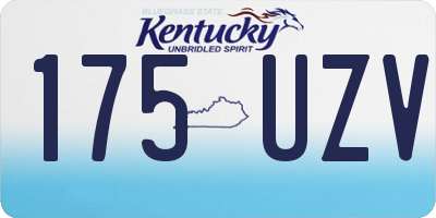 KY license plate 175UZV