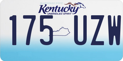 KY license plate 175UZW