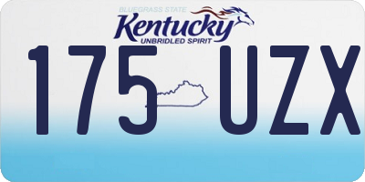 KY license plate 175UZX