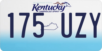 KY license plate 175UZY