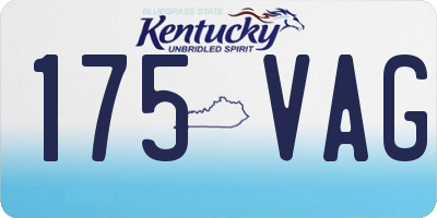 KY license plate 175VAG