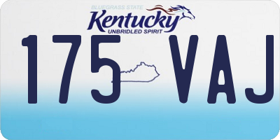 KY license plate 175VAJ