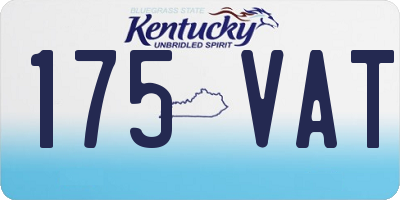 KY license plate 175VAT