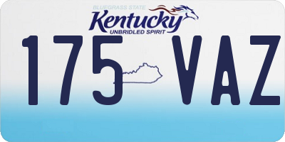 KY license plate 175VAZ