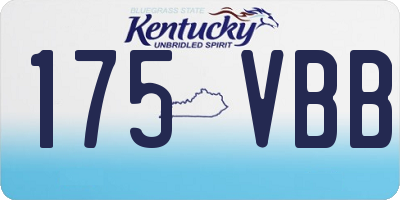KY license plate 175VBB