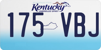KY license plate 175VBJ