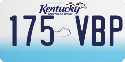 KY license plate 175VBP