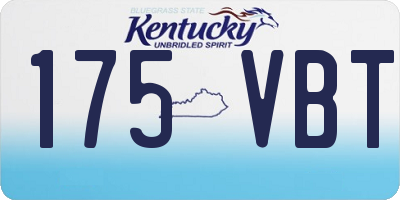 KY license plate 175VBT