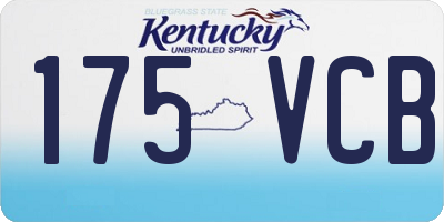 KY license plate 175VCB