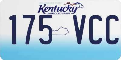 KY license plate 175VCC