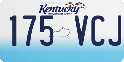 KY license plate 175VCJ