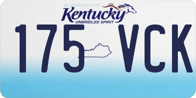 KY license plate 175VCK