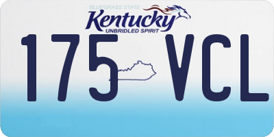 KY license plate 175VCL