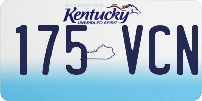 KY license plate 175VCN