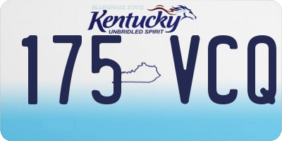 KY license plate 175VCQ