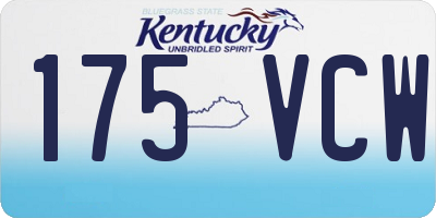 KY license plate 175VCW