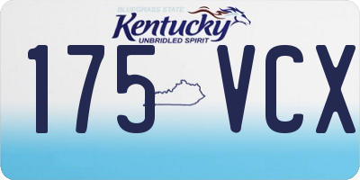 KY license plate 175VCX