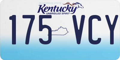 KY license plate 175VCY
