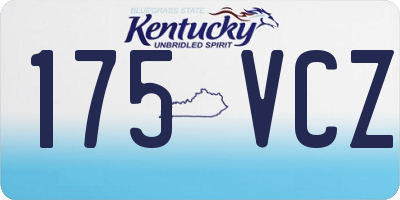 KY license plate 175VCZ