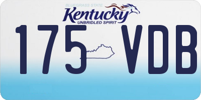 KY license plate 175VDB