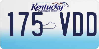 KY license plate 175VDD