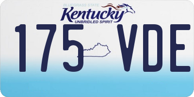 KY license plate 175VDE
