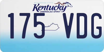 KY license plate 175VDG