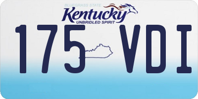 KY license plate 175VDI