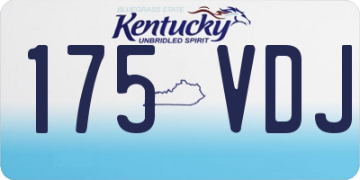 KY license plate 175VDJ