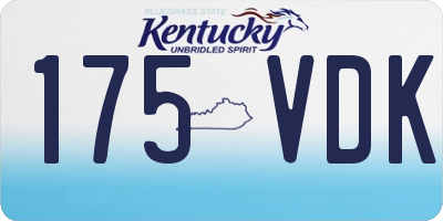 KY license plate 175VDK