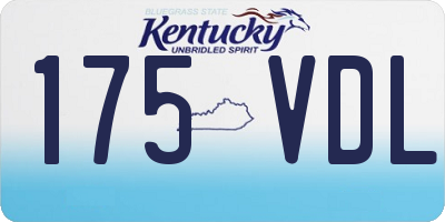 KY license plate 175VDL