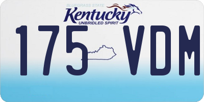 KY license plate 175VDM