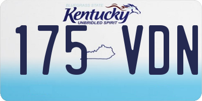 KY license plate 175VDN