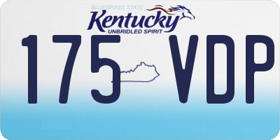 KY license plate 175VDP