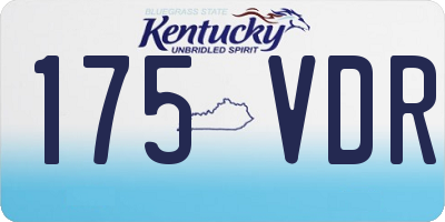 KY license plate 175VDR