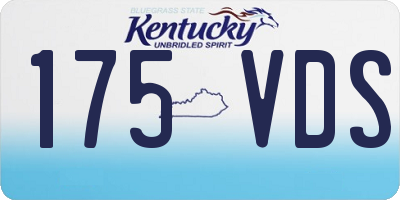 KY license plate 175VDS