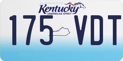 KY license plate 175VDT