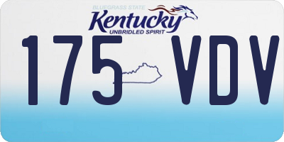 KY license plate 175VDV